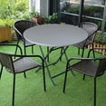 thumbnail image 3 of AMERTEER Polyester Round Fitted Table Cloth Waterproof Oilproof 70-85cm Table Cover Backed - yellow, 3 of 8