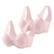 thumbnail image 1 of 2 piezas de sujetador de yoga sin aros con hebilla frontal y encaje para mujer: informal, sexy, sin costuras y ajustable, 1 of 5