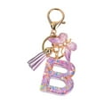 thumbnail image 2 of Llavero con dijes,Llavero con letras Llavero Colgante Monedero Charms,Llavero para Bolso Mochila Decoración Mujer,Llavero con forma de mariposa y alfabeto para llave de bolso,Llavero 2 piezas, 2 of 10