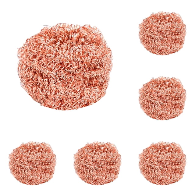 Tampon à Récurer Enduit de Cuivre Utilisé pour Vaisselle, Casseroles, Poêles et Fours, Laine de Cuivre à Récurer, Réutilisable, Récurage Facile pour le Nettoyage de la Cuisine, Enlève en Douceur, Durable