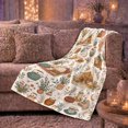 thumbnail image 6 of Autumn Camping Bell Tent Picnic, Rustic Camping Scene, Warm Flannel Blanket for Cabin with Detailed Artwork, Outdoor Lovers Thanksgiving Gift, Rustic Home Decor, 6 of 9