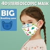 YZHM Kids Disposable Mask Kids Children's Baby Mask KF94 Disposable Face Mask Cartoon 4Ply Ear Loop Masks