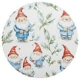 thumbnail image 3 of Ryvnso Watercolor Christmas Gnomes Round Plate Mats Dining Table Placemat Set of 4 for Holiday Decoration, 3 of 7