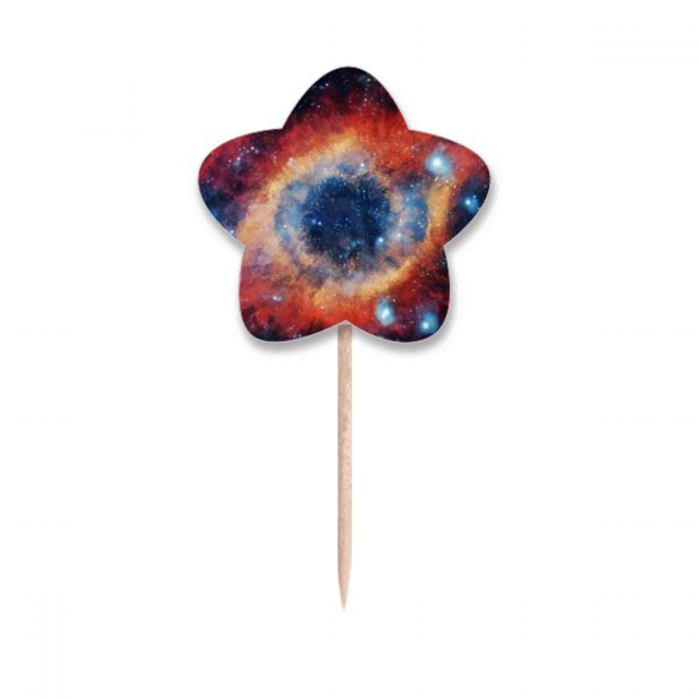 Modèle de Cure-Dent Coloré Univers Nébuleuse des Yeux Drapeaux Star Lable Cupcake Pics