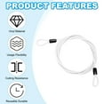 thumbnail image 4 of 5/32" Dia Vinyl Coated Stainless Steel Cable with Loops, 2 Pcs 7 ft (79") Lock for Outdoor Stage Lighting, White, 4 of 7