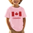 thumbnail image 1 of MIASHUI Journée Nationale Européenne Canadienne Feuille d'Érable Imprimée Garçons T-Shirt Décontracté Confortable à Manches Courtes pour Activités Extérieures Rose, 10-11 Ans, 1 of 5