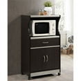 thumbnail image 2 of Pemberly Row Microwave Kitchen Cart in Chocolate Gray, 2 of 5