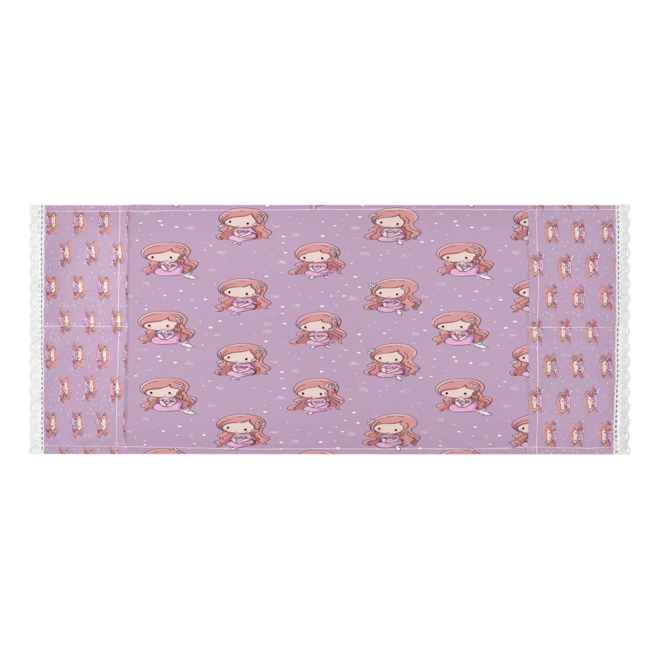Dustproof Washing Machine Cloth Washer and Dryer Top Covers, Fridge Dust Cover, With Storage Bags Cartoon Mermaid Pattern