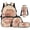 Capybara Bubble, variant on Binienty Desert Camouflage Pattern 4 Pack Backpack for Girls, Lunch Box Lightweight Pen Organizer with Portable Water Bottle Carrier Suitable for School