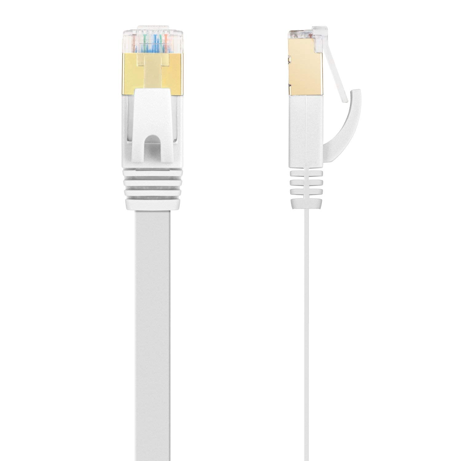 50' FT Feet Ethernet Network Patch Cat6 Cable for Xbox  PC  Modem  PS4  PS3  Router (50ft) - Flat White