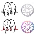 thumbnail image 1 of BUCKLOS MTB Disc Brakes Set including 1 Pair Left Front Right Rear Calipers,2PC 160mm Rotor,for Mountain Bikes, Road Bicycle,Fat Bikes Hydraulic Upgrade kit, 1 of 7