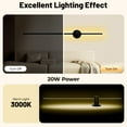 thumbnail image 5 of 1m Wall Light, Long LED Wall Lamp, LED Linear Wall Lamp for Bathroom Dressing Tables, Corridor, Balconies, Corridors 3000K 110V, 5 of 15