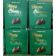 4 Pack Trader Joe's Minty Flavored Cocoa Truffles NET WT 8.8 OZ EACH