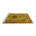 thumbnail image 2 of Ahgly Company Machine Washable Indoor Round Persian Yellow Traditional Area Rugs, 8' Round, 2 of 4