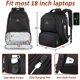 thumbnail image 5 of Mochila MATEIN para hombre, 45 L, con puerto de carga USB, color negro, 5 of 9