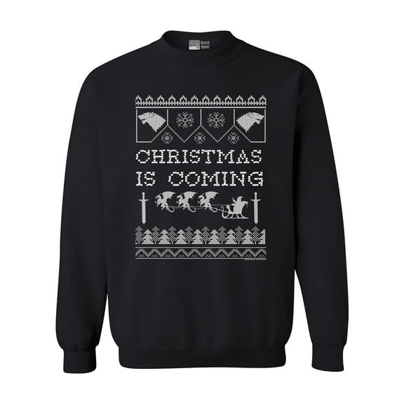 New Christmas Is Coming Xmas Holidays Dragons TV Funny DT Crewneck Sweatshirt