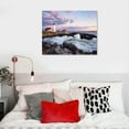 thumbnail image 4 of Nawypu  Portland Lighthouse Canvas Prints Wall Art Ocean Sunset Beach Seascape Pictures Paintings for Home Decorations Extra Large Modern Stretched and Framed Sea Skyline 20x16 inch, 4 of 4