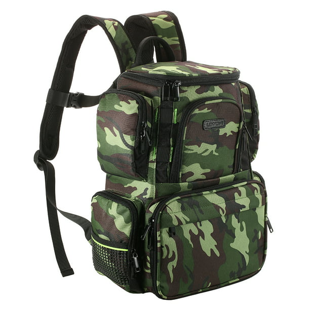 Lixada Fishing Tackle Bag Backpack Fishing-Lures Bait Box Storage Bag with  4 Fishing Tackle Boxes
