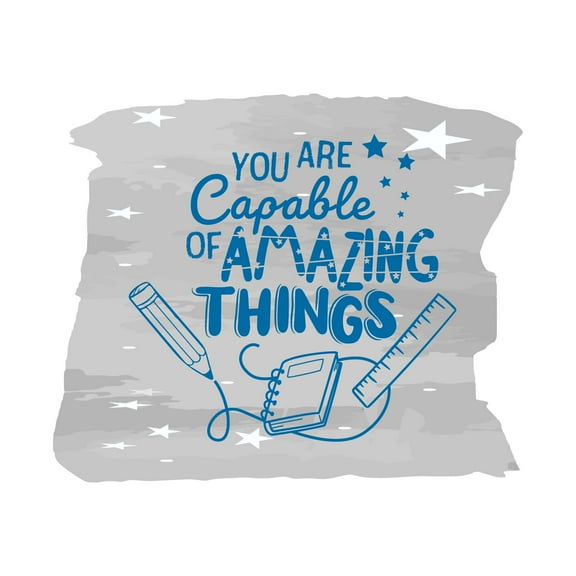 You Are Capable Of Amazing Things Self Esteem Motivating Quote Classroom Wall Decor Wall Art Sticker Designs Vinyl Stickers For Home House Walls Rooms Windows Bedroom Decoration Size (20x20 inch)
