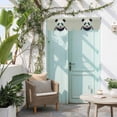 thumbnail image 5 of Sunglasses Panda Door Banner Retro Funny Panda Sage Green Background Small Scalloped Hanging Banner for Door, Hanging Flag Backdrop Decoration for Wall Window Party 3pcs, 8 x 12 Inch, 5 of 7