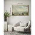 thumbnail image 4 of Drsoum Vintage Landscape 24x36in Brown Framed Canvas Wall Art Retro Rustic Village Prints Modern Decor, 4 of 7