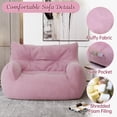 thumbnail image 4 of YINIX Corduroy Bean Bag Chair with Side Pocket for Adults,Pink, 4 of 7
