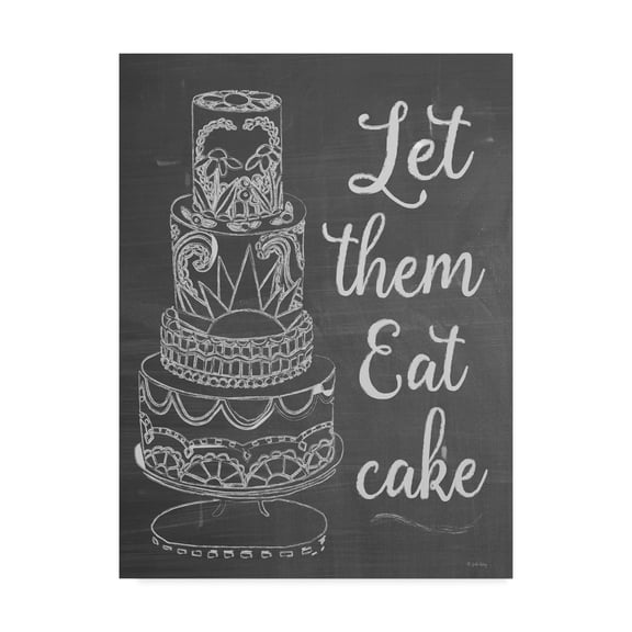 Trademark Fine Art 'Let Them Eat Cake Chalk' Canvas Art by Leslie Wing