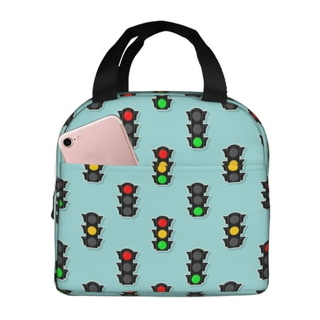 Insulated Lunch Bag for Women Men - traffic light Pattern Leakproof Cooler Lunch Box for Women Men  Lunch Tote Bags for Work School Picnic Travel