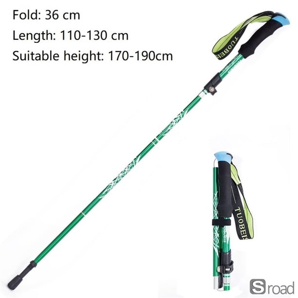 Bastones De Senderismo Plegables Ajustables De Aleación De Aluminio, Bastones De Trekking Ultraligeros De 5 Secciones Para Montañismo, Caminata Y Camping