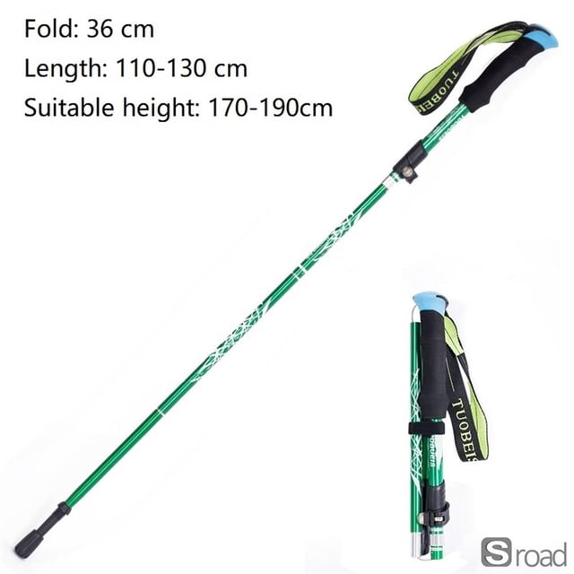 Bastones De Senderismo Plegables Ajustables De Aleación De Aluminio, Bastones De Trekking Ultraligeros De 5 Secciones Para Montañismo, Caminata Y Camping