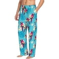thumbnail image 3 of Mens Pajama Pants - Soft Sleep & Lounge Pants for Men, Cute Colorful Macaw Monstera Cuteness Casual PJ Bottoms Pants with Pockets, 3 of 5