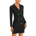 thumbnail image 1 of INSPIRE CHIC Robe Blazer pour Femme Élégante à Manches Longues Robe de Bureau avec Poches Noir G, 1 of 6