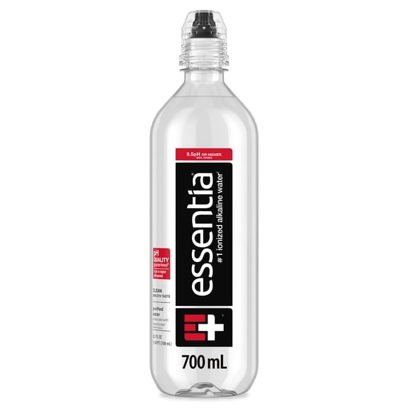 Essentia Ionized Alkaline Water, 9.5 PH until opened, 99.9% Pure, Bottled Water 24 fl oz