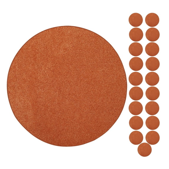 Furnish My Place Modern Plush Solid Orange Color Rug - Pets and Kids Friendly Rug, Indoor/Outdoor Mat, Area Rugs Great for Kids, Pets, Event, Wedding, Living Room, Made in USA, 3' Round - Set of 20