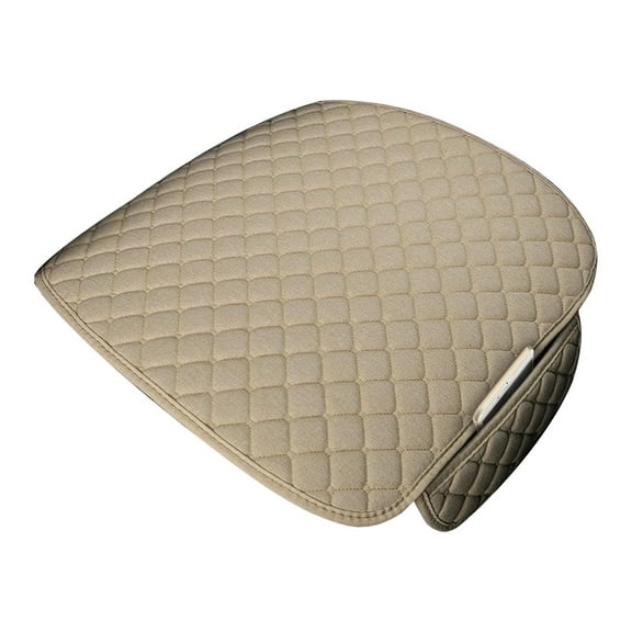 Linen Car Seat Cushion for Driving,Car cushion Of Breathable 3D Air Mesh , Non-Slip Bottom, Comfort Car Seat Protector, Car Seat Pad Also Works with Truck and Office Chair Home,Beige (Beige)