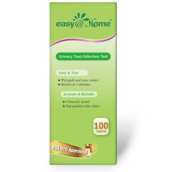 Easy@Home UTI Urinary Tract Infection Urine Test (25 Ct/4 Bottles) 100 Ct/Bottle UTI-BTL-100P