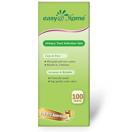 Easy@Home UTI Urinary Tract Infection Urine Test (25 Ct/4 Bottles) 100 Ct/Bottle UTI-BTL-100P