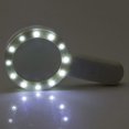 thumbnail image 2 of Lupa con 12 luces LED, lente de vidrio doble de 30x, lupa de lectura iluminada de mano, 2 of 3