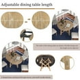 Extendable Round Dining Table for Six, Solid Wood Farmhouse Style, Kitchen & Dining Room Table