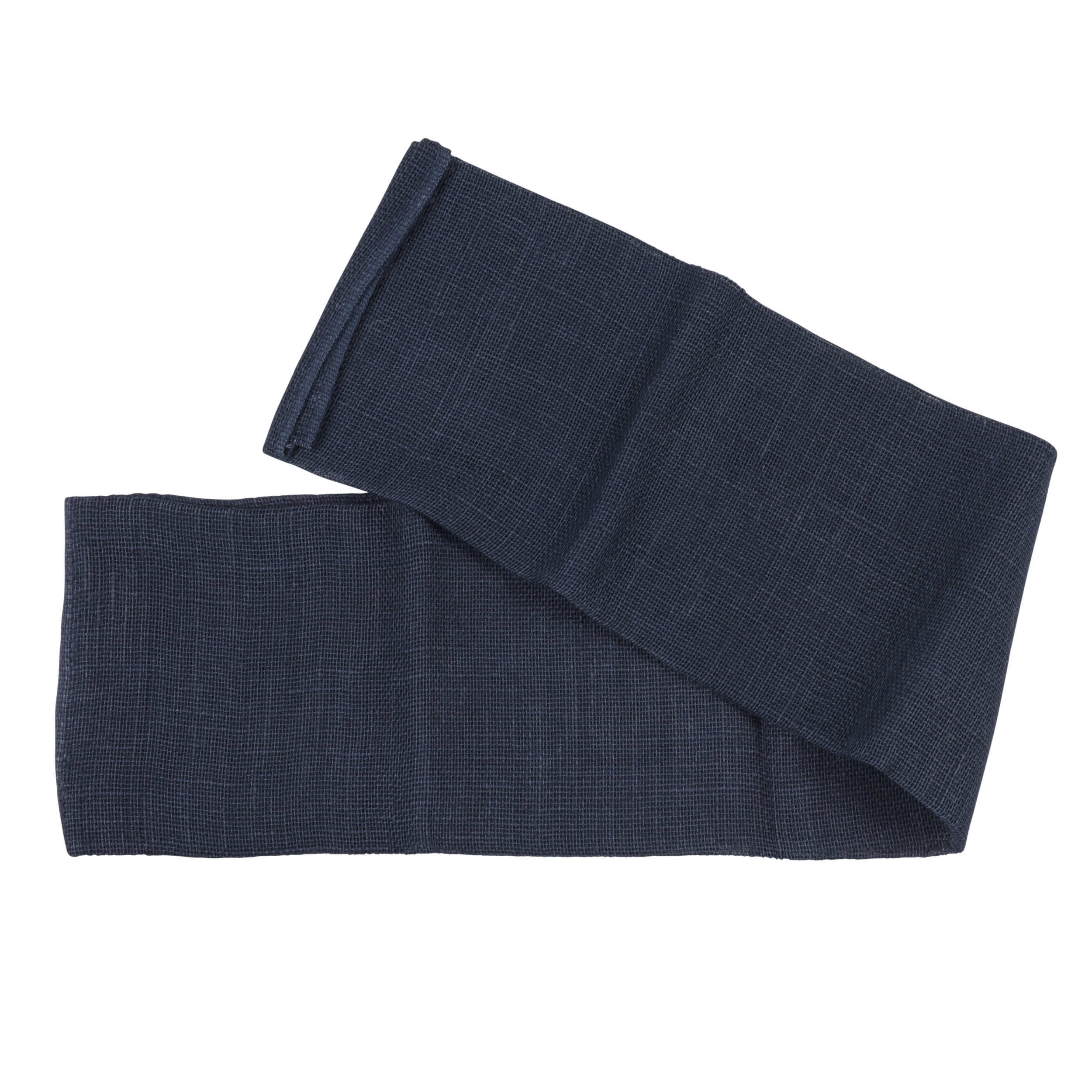 (2 pack) Allen Company Precut Natural Jute Burlap, Finished Edges, 46"W x 1-Yard, Navy Blue