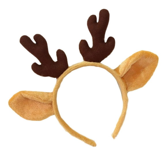 WEUVEB Girls Reindeer Headband Festive Headbands Cloth 1Pack