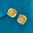 thumbnail image 4 of Ross-Simons Italian 14kt Yellow Gold Rose Earrings, Women's, Adult, 4 of 6