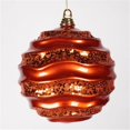 thumbnail image 1 of 8'' Orange Candy Glitter Wave Ball, 1 of 1