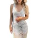 thumbnail image 2 of TRKIYQC Vestido playero para mujer, sin mangas, cuello en U, ahuecado, sólido, ajustado, vestido de playa de verano TRKIYQC moda, 2 of 4