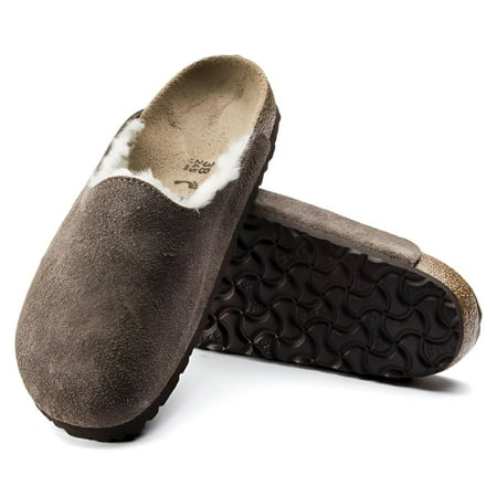 

BIRKENSTOCK Amsterdam Shearling-Lined Suede Premium Clogs - Cozy and Stylish Winter Comfort