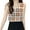 apricot, variant on Women Vintage Hollow Crochet Knit Camisole Embroidery Colorful Geometric Floral Square Neck Loose Crop for Top Outw