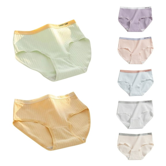 Bovxnpu Boys Girls Underwear Toddler Panties, Girls Cotton Briefs, Cotton Girls' Breathable Mid Waist Student Full Cotton Crotch Pants 3-5 Years