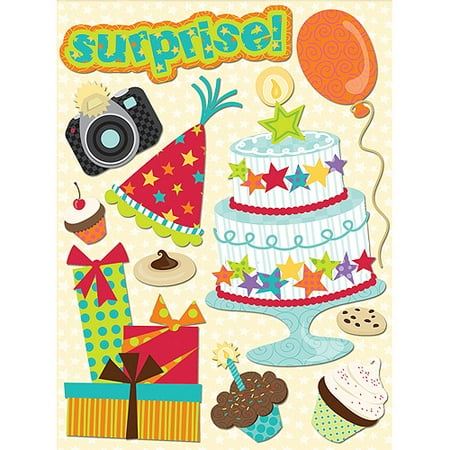 K & Company Confetti Birthday Grand Adhesions, All Kids