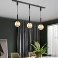 thumbnail image 6 of Kiven H-Type Track Lighting, 1-Light Modern Halo Track Pendant Light with Glass Shade & E12 Socket, Adjustable Length, 6 of 7