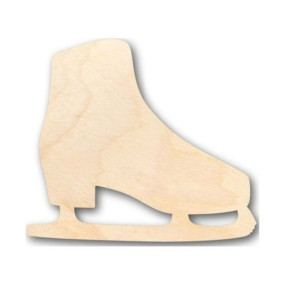 Unfinished Wood Ice Skate Shape - Winter - Craft - up to 46" DIY 3" / 1/4"